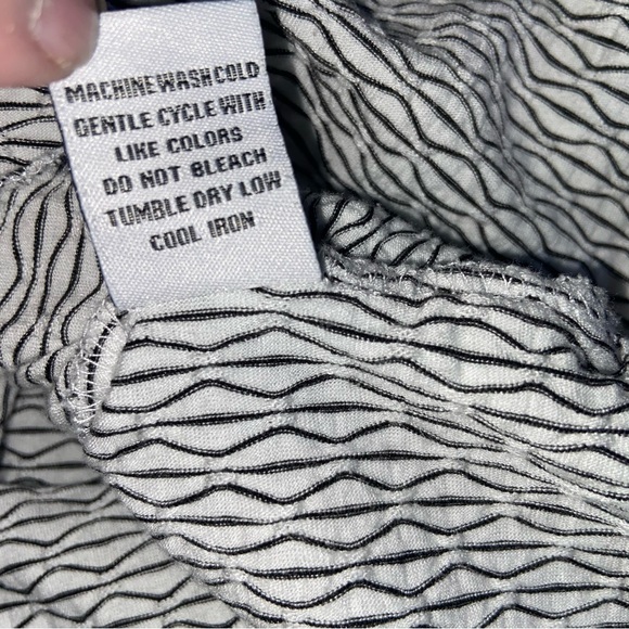 Habitat Top Shirt Womens Large Textured Stretch Pockets Lagenlook Mature Modest - Picture 10 of 12